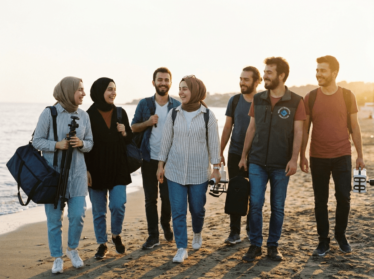 Gönüllüler Dalaman sahilinde yürüyüşte